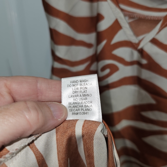 Timing, Women's Size Small, Orange Zebra Print Strappy Dress - Picture 7 of 10